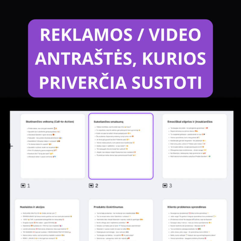 Reklamos / video antraštės (1000)